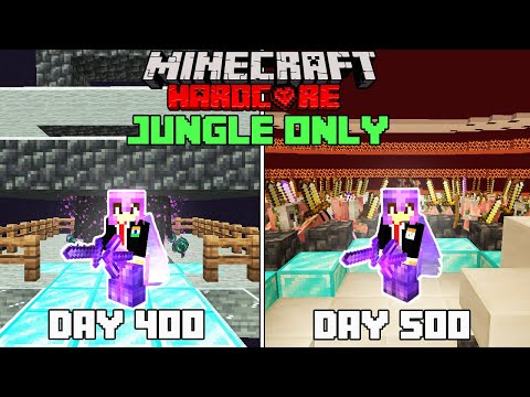 I Survived 500 Days in Jungle Only World in Minecraft Hardcore(hindi)