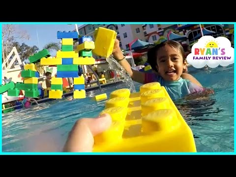 LegoLand Hotel Swimming Pool Tour! Kids Playtime at the Pool Family Fun Vacation
