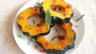 Side Dish Recipe: Maple & Herb Roasted Acorn Squash Rings by Everyday Gourmet with Blakely