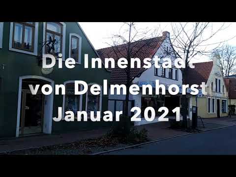 Die Innenstadt von Delmenhorst (Einkaufsmeile). Sonntag, 10.01.2021