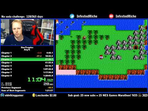 StarTropics (NES) speedrun - 1:21:06
