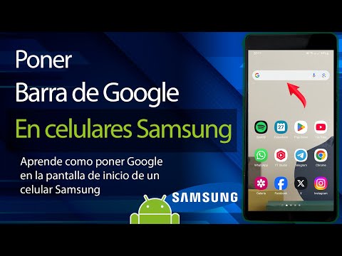 Como Poner la Barra de Google en la Pantalla de Inicio de mi Celular Samsung