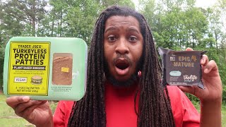 NEW TRADER JOE'S Turkeyless VEGAN burgers & VIOLIFE Epic Mature cheddar block | Taste Test + Review