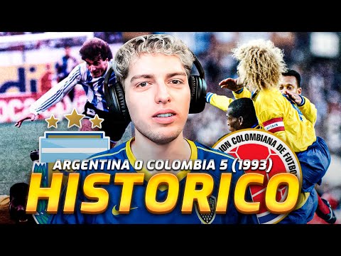 DAVOO XENEIZE REACCIONA AL ARGENTINA 0 COLOMBIA 5 (1993) - LA MAYOR HUMILLACIÓN DE ARGENTINA