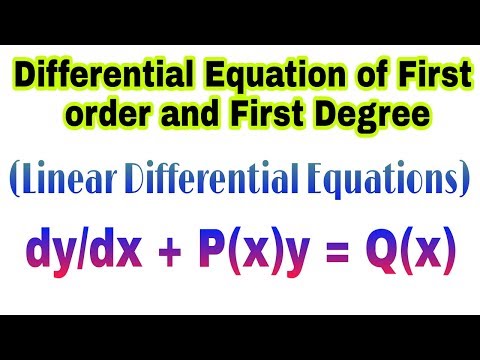 ◆Differential Equations of First order and First degree  | Jan, 2018 Video