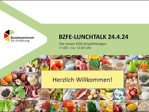 BZfE-Lunchtalk zu den neuen DGE-Empfehlungen