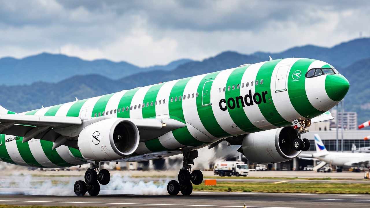 SPECTACULAR PULL-UP! Giant A330-900 Aborts Touchdown in Bad Weather at RJOM | MSFS 2020