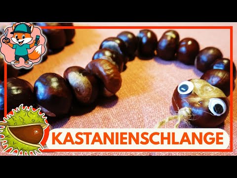 Kastanienschlange | Basteln mit Kastanien | Basteln im Herbst
