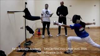Prof.Sayed Samy & researcher Ahmed Elfeky in Fencing Academy Endurance Fencing Test