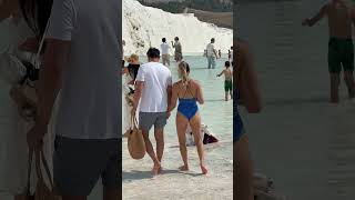 ☃️Pamukkale Turkey Cleopatra Pool Fun Swimming -Best Day❄️ #pamukkale #cleopatra