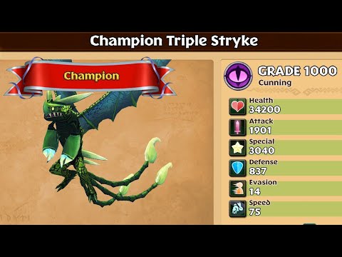 CHAMPION TRIPLE STRYKE GRADE 1000 - PvP in Brawl - Dragons:Rise of Berk