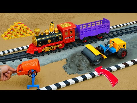 DIY Modern Road Roller Repairs Train Track Damage | Smart Construction Project