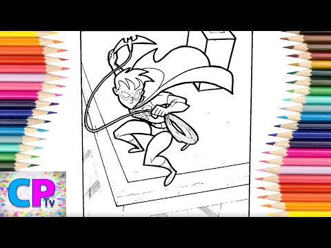 Robin on the Roof Coloring Pages, How to Color Robin from Batman, Coloring Pages Tv