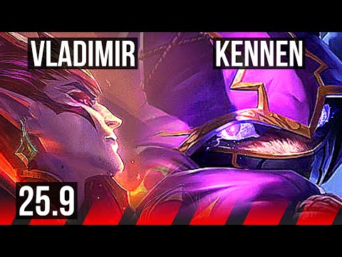 VLADIMIR vs KENNEN (TOP) | 8/1/4 | EUW Master | 25.9
