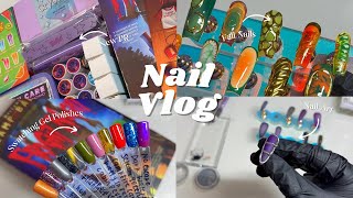 Full Time Press On Nail Artist Vlog | Making Fall Sets + Brand Ambassador Announcement! 💕