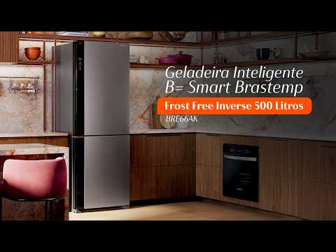 Geladeira Inteligente B= Smart Brastemp Frost Free Inverse 500 Litros Cor Inox - BRE66AK - video