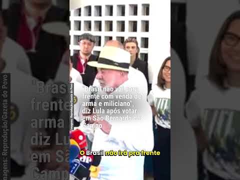 'Brasil não vai para frente com venda de arma e miliciano', diz Lula ao votar