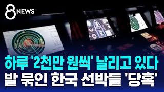 하루 '2천만 원씩' 날리고 있다..발 묶인 한국 선박들 '당혹' / SBS 8뉴스
