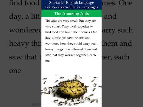 Stories for English Language Learners Spoken Other Languages, The Amazing Ants