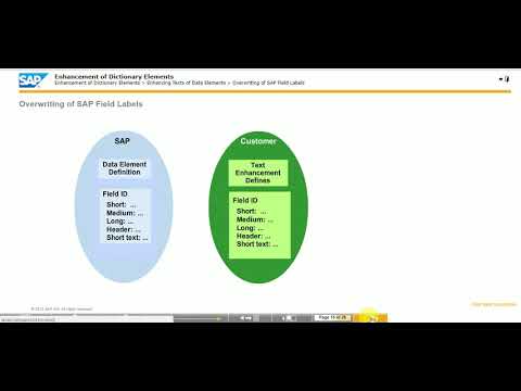 SAP ABAP Training Video Series || Enhancement of Dictionary Elements  TAW 12 (Unit 13)