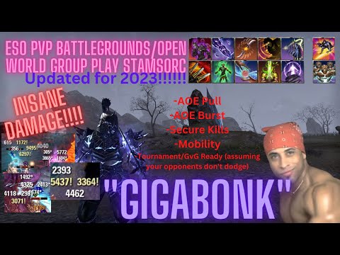 INSANE DAMAGE: ESO Battlegrounds/open world Stamina sorcerer PVP build "Giga-Bonk" (2023 UPDATED)