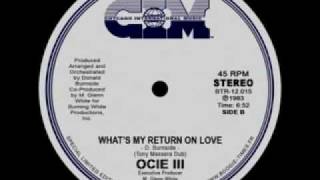 OCIE III - What's My Return On Love (Tony Massera Dub) (DIVA RADIO www.deevaradio.net)