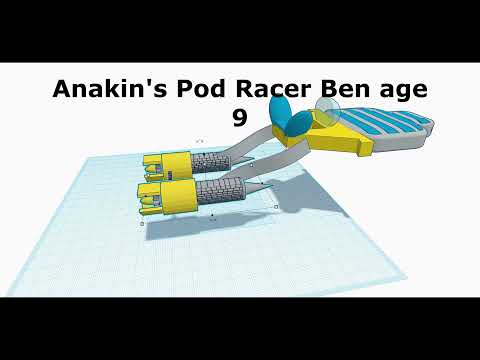 3D printed timelapse Ben age 9 Anakin's Pod Racer