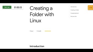 Creating a Folder with Linux || #qwiklabs || #coursera