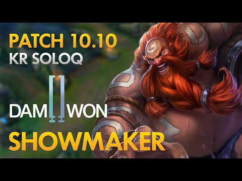 Damwon Gaming ShowMaker - Mid Lane: Gragas vs Syndra - KDA 10/1/8