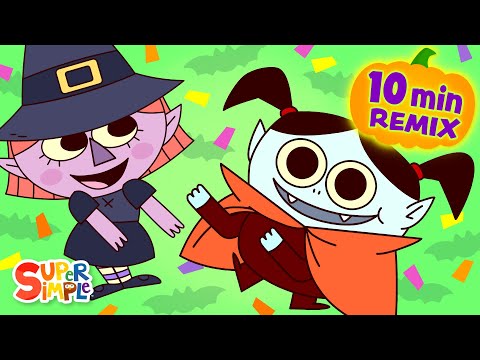 Monster Party Extended Dance Party Remix! | 10+ Minutes of Halloween Fun! | Super Simple Songs
