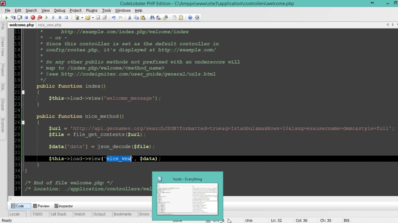 Debugging CodeIgniter with FireBug and FirePHP