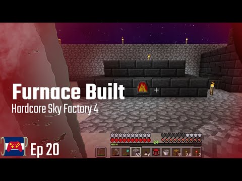 Building the Furnace: Hardcore Minecraft Sky Factory 4 Crash Landing - Ep 20