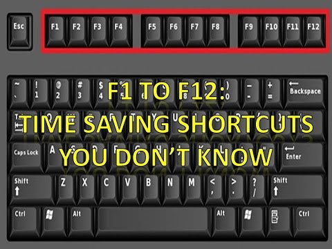 Uses Of Function Keys F1 to F12: Time Saving Shortcuts