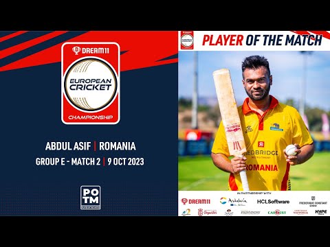 POTM: A.Asif - CYP vs ROM | Highlights | Dream11 ECC23 | 9 Oct 2023 | ECC23.058