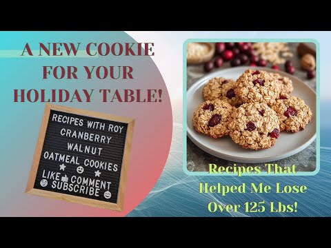 Cranberry Walnut Oatmeal Cookies | Full of Holiday Flavor | Low in Bites, Points, and Calories!