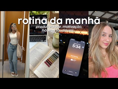 ROTINA DA MANHÃ PRODUTIVA | estudos, hábitos saudáveis, cafeteria...