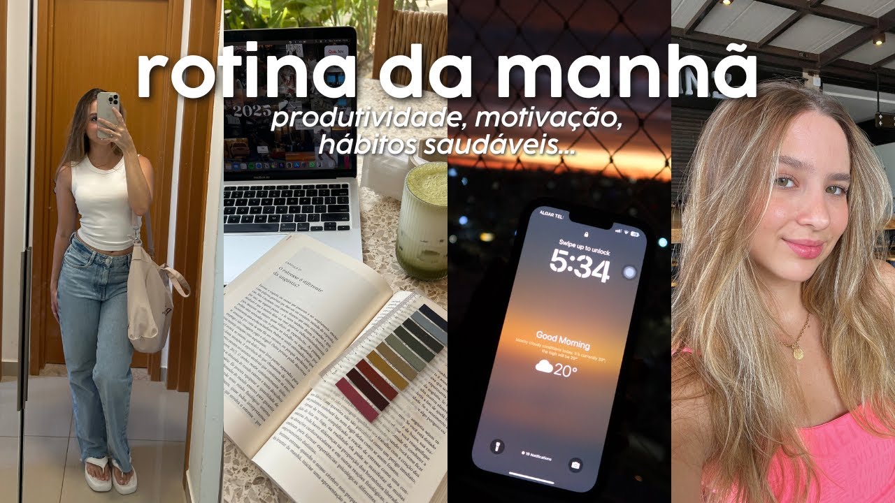 ROTINA DA MANHÃ PRODUTIVA | estudos, hábitos saudáveis, cafeteria...