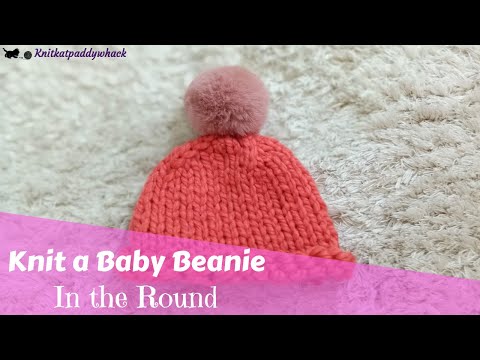 EASY KNITTED BABY HAT | Super Chunky Baby Beanie - Knit an Easy Baby Hat in the Round