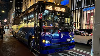 MTA Bus: On Board 2021 Prevost X3-45 #1526 On The BM5 Exp Bus To Ozone Park (Front POV) (12/16/2023)