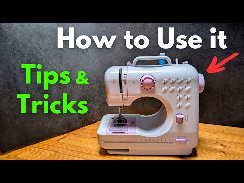 How to SETUP & Use - Mini Sewing Machine , Portable & Multifunctional 12 Stitch FHSM 505