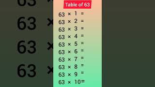 Download lagu Table of 63 #shorts #education #subscribe #maths mp3