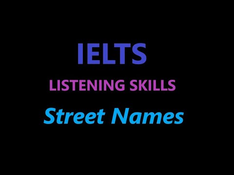 Part 1 of IELTS Listening Skills - STREET NAMES #ielts #ieltslistening #ieltstest #ieltsprep