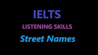 Part 1 of IELTS Listening Skills - STREET NAMES #ielts #ieltslistening #ieltstest #ieltsprep