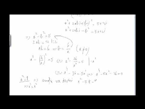 Rădăcinile pătrate ale unui număr complex (clasa a 10-a)