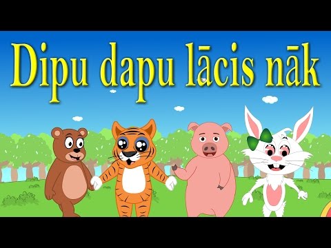 Dipu Dapu Dācis Nāk | Bērnu dziesmas | Animal Dancing Song in Latvian | Латышская детская песня