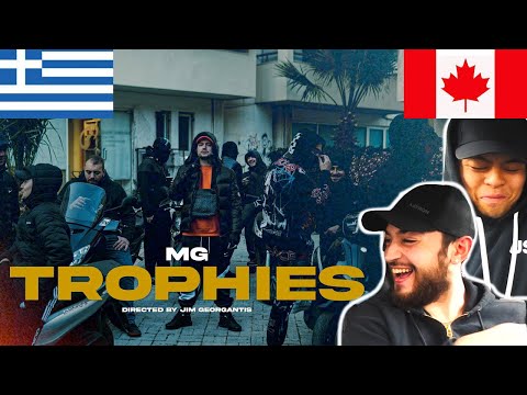 ONE OF THE CRAZIEST GREEK TRACKS I'VE EVER HEARD - CANADIANS REACT TO GREEK RAP - MG - TROPHIES