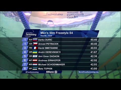 Men's 50m Freestyle S4 Final | Dublin 2018