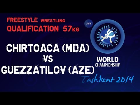 Qualification Freestyle Wrestling 57 kg - A CHIRTOACA MDA vs A GUEZZATILOV AZE   Tashkent 2014