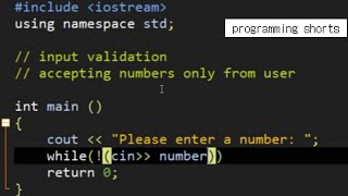 [C++] Input validation // Getting  number only from the user input