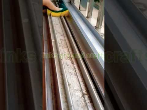 Easy way to clean window track at home using two simple things😀 #cleanhome#hack
